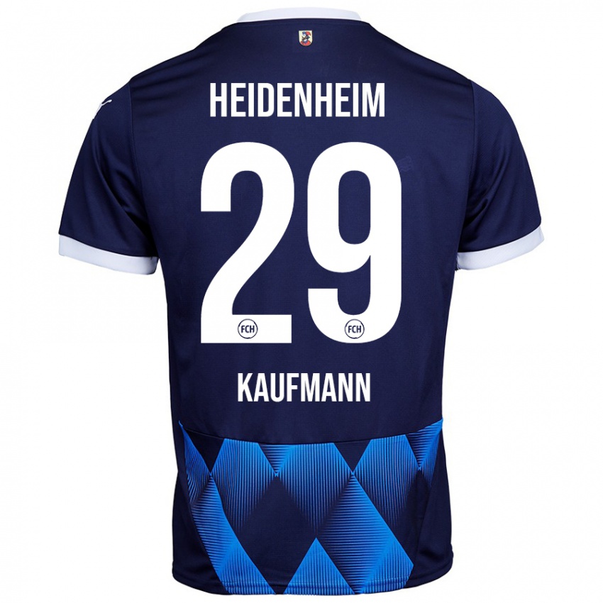 Hombre Camiseta Mikkel Kaufmann #29 Azul Marino Oscuro 2ª Equipación 2024/25 La Camisa Argentina