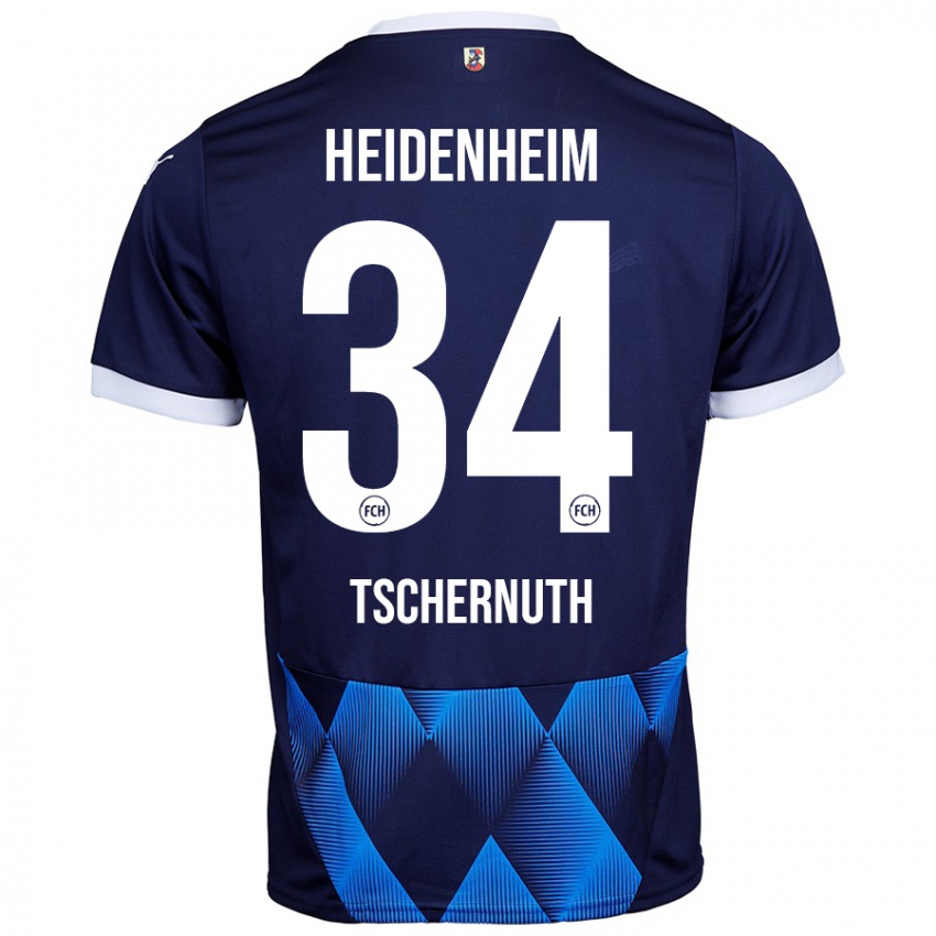 Hombre Camiseta Paul Tschernuth #34 Azul Marino Oscuro 2ª Equipación 2024/25 La Camisa Argentina