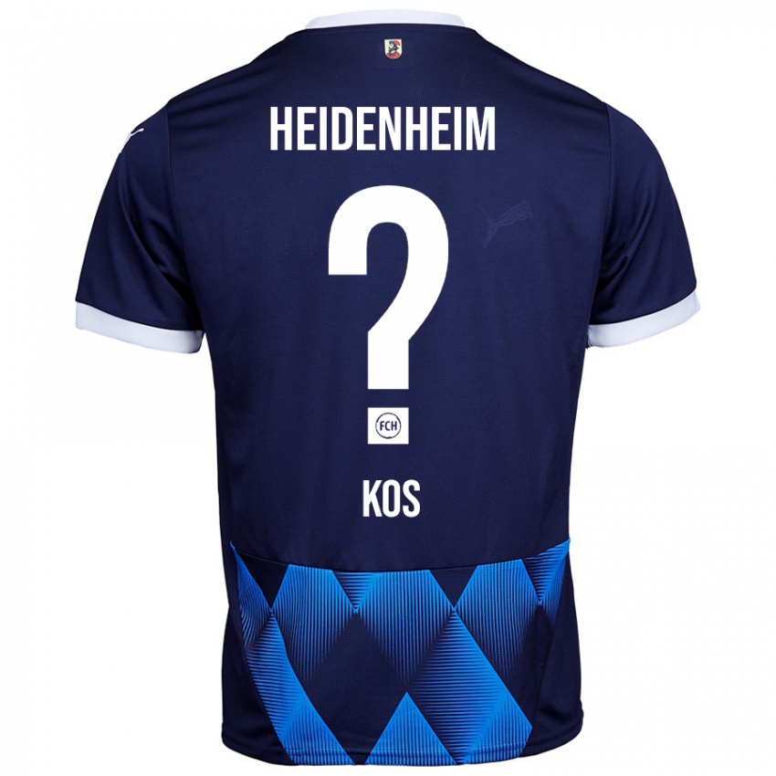 Hombre Camiseta Maximilian Kos #0 Azul Marino Oscuro 2ª Equipación 2024/25 La Camisa Argentina