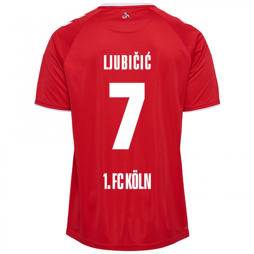 Hombre Camiseta Dejan Ljubicic #7 Rojo Blanco 2ª Equipación 2024/25 La Camisa Argentina