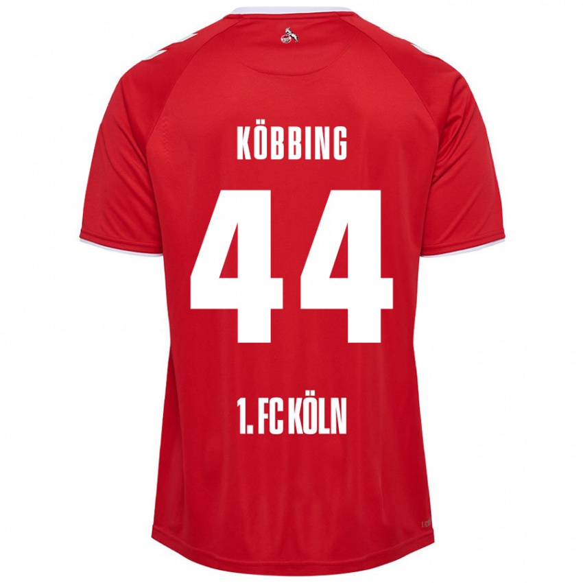 Hombre Camiseta Matthias Köbbing #44 Rojo Blanco 2ª Equipación 2024/25 La Camisa Argentina