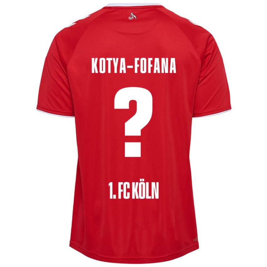 Hombre Camiseta Assad Kotya-Fofana #0 Rojo Blanco 2ª Equipación 2024/25 La Camisa Argentina