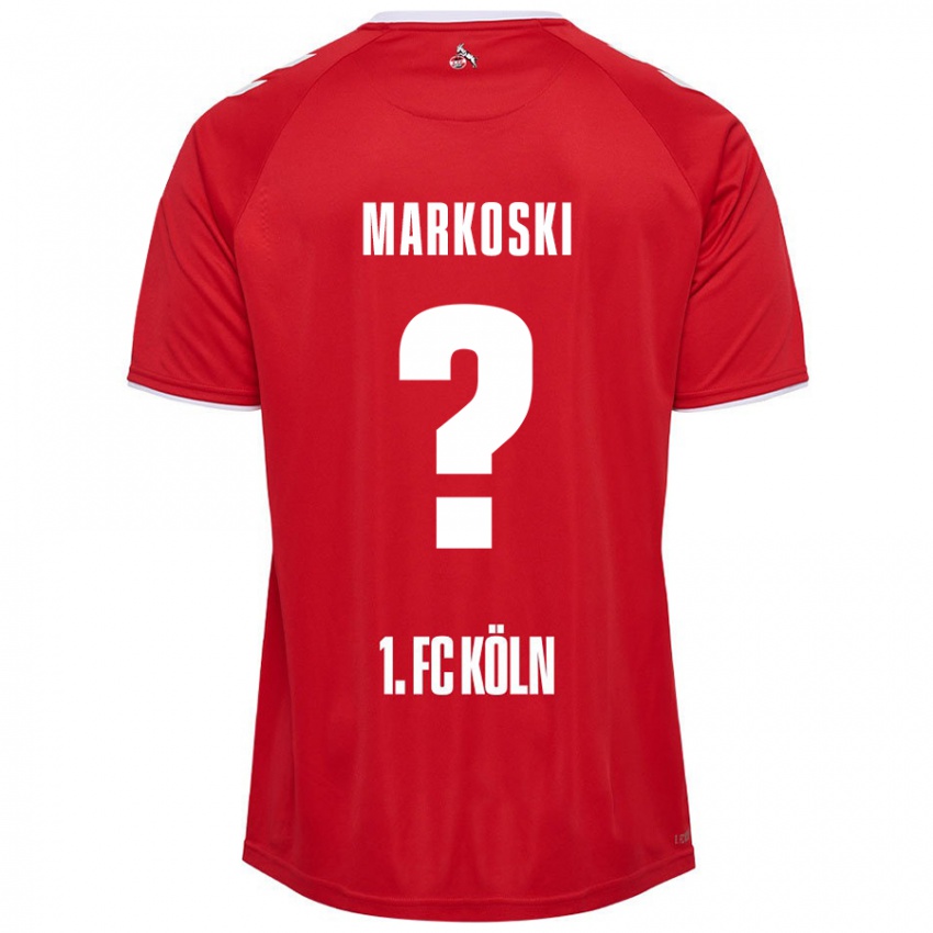 Hombre Camiseta Kristian Markoski #0 Rojo Blanco 2ª Equipación 2024/25 La Camisa Argentina