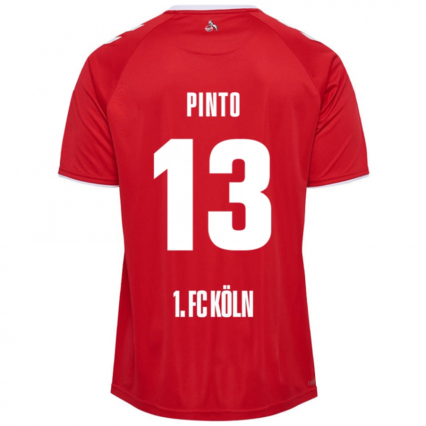 Hombre Camiseta João Pinto #13 Rojo Blanco 2ª Equipación 2024/25 La Camisa Argentina