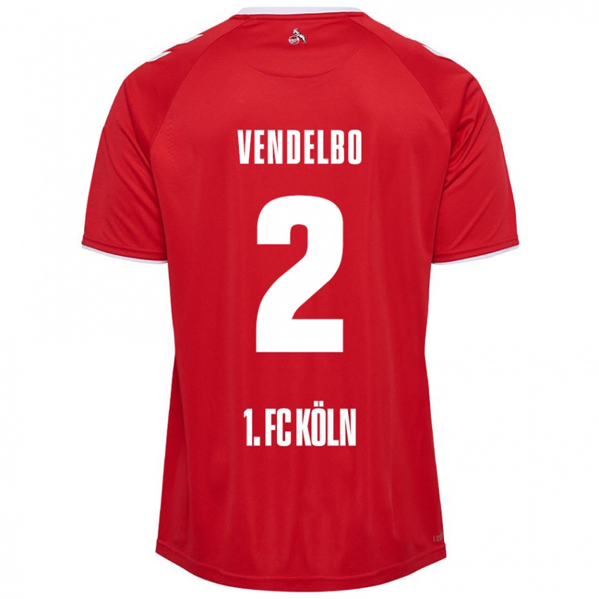 Hombre Camiseta Sofie Vendelbo #2 Rojo Blanco 2ª Equipación 2024/25 La Camisa Argentina