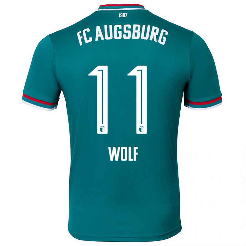 Hombre Camiseta Marius Wolf #11 Verde Oscuro 2ª Equipación 2024/25 La Camisa Argentina