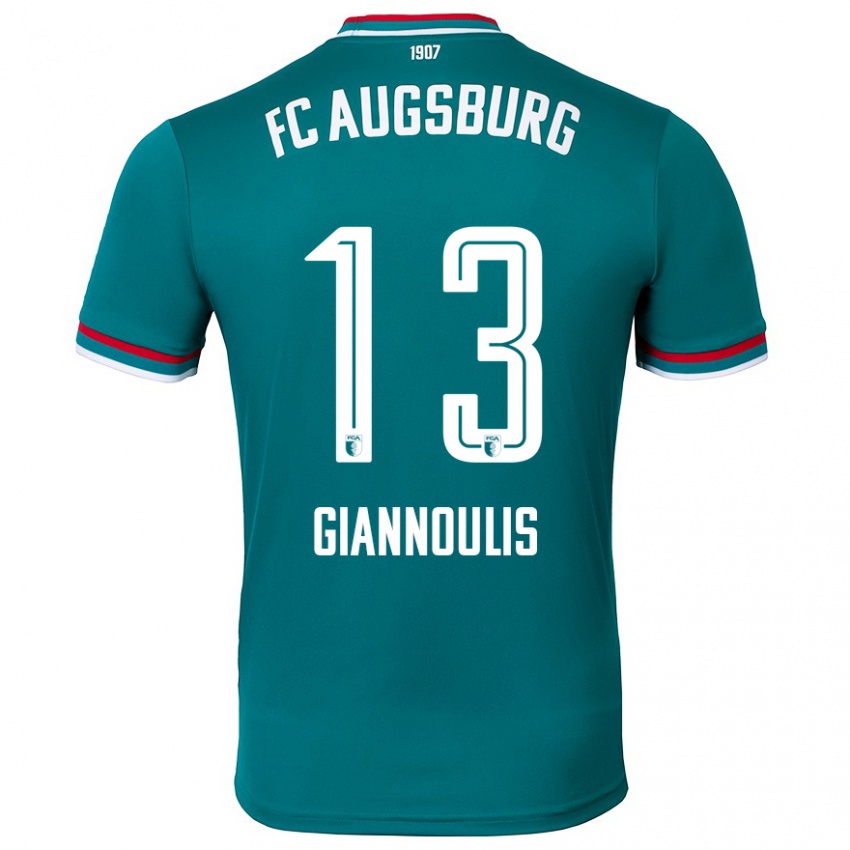 Hombre Camiseta Dimitrios Giannoulis #13 Verde Oscuro 2ª Equipación 2024/25 La Camisa Argentina