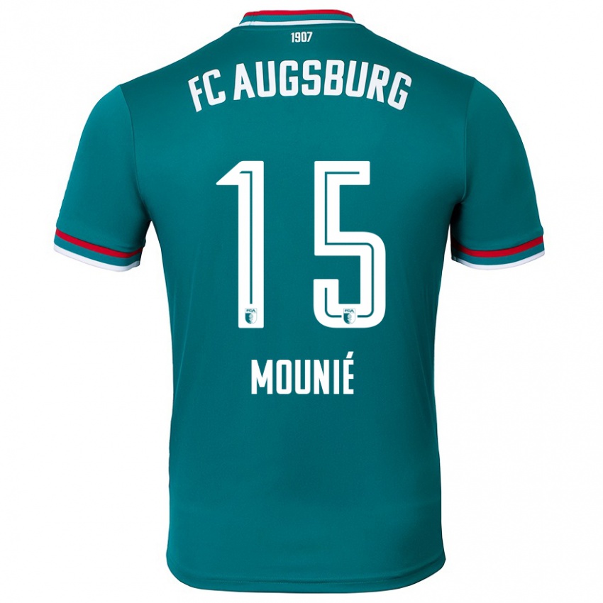 Hombre Camiseta Steve Mounié #15 Verde Oscuro 2ª Equipación 2024/25 La Camisa Argentina