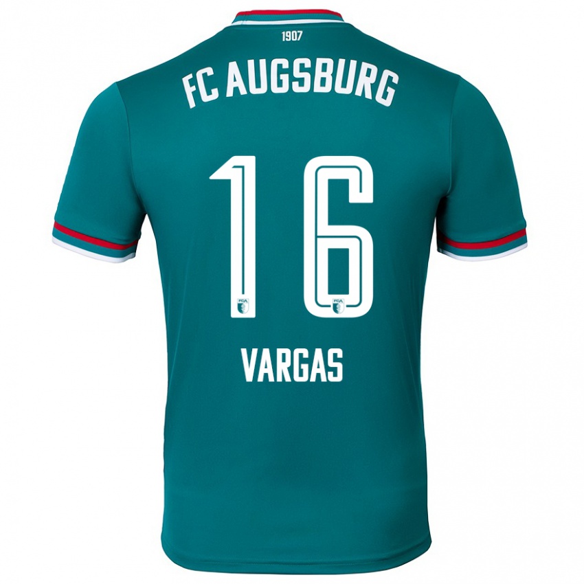 Hombre Camiseta Rubén Vargas #16 Verde Oscuro 2ª Equipación 2024/25 La Camisa Argentina