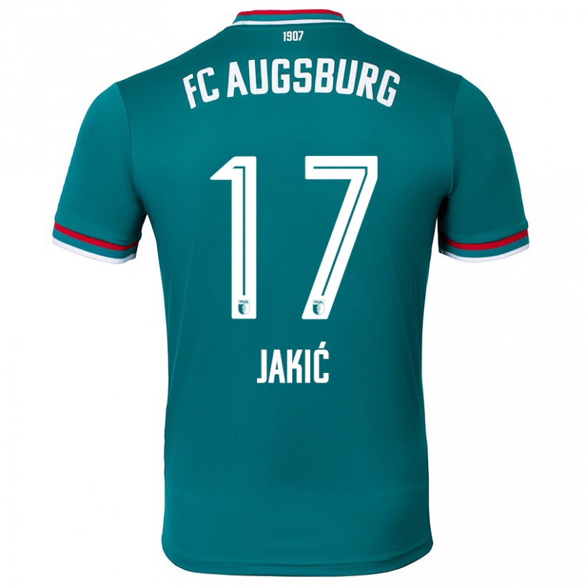 Hombre Camiseta Kristijan Jakic #17 Verde Oscuro 2ª Equipación 2024/25 La Camisa Argentina