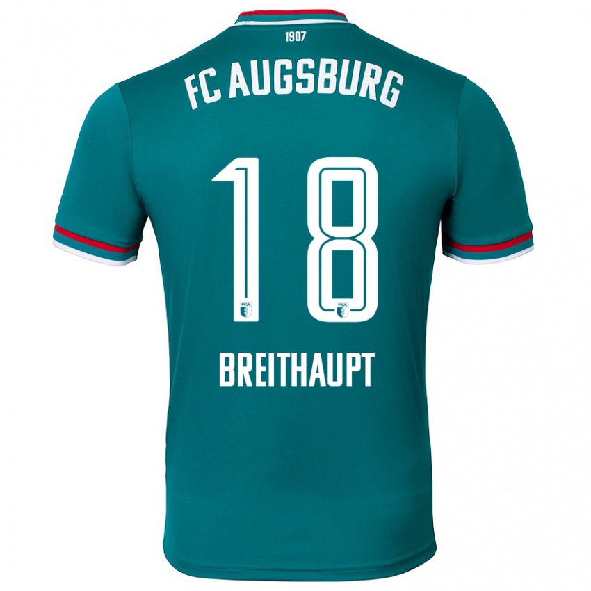 Hombre Camiseta Tim Breithaupt #18 Verde Oscuro 2ª Equipación 2024/25 La Camisa Argentina