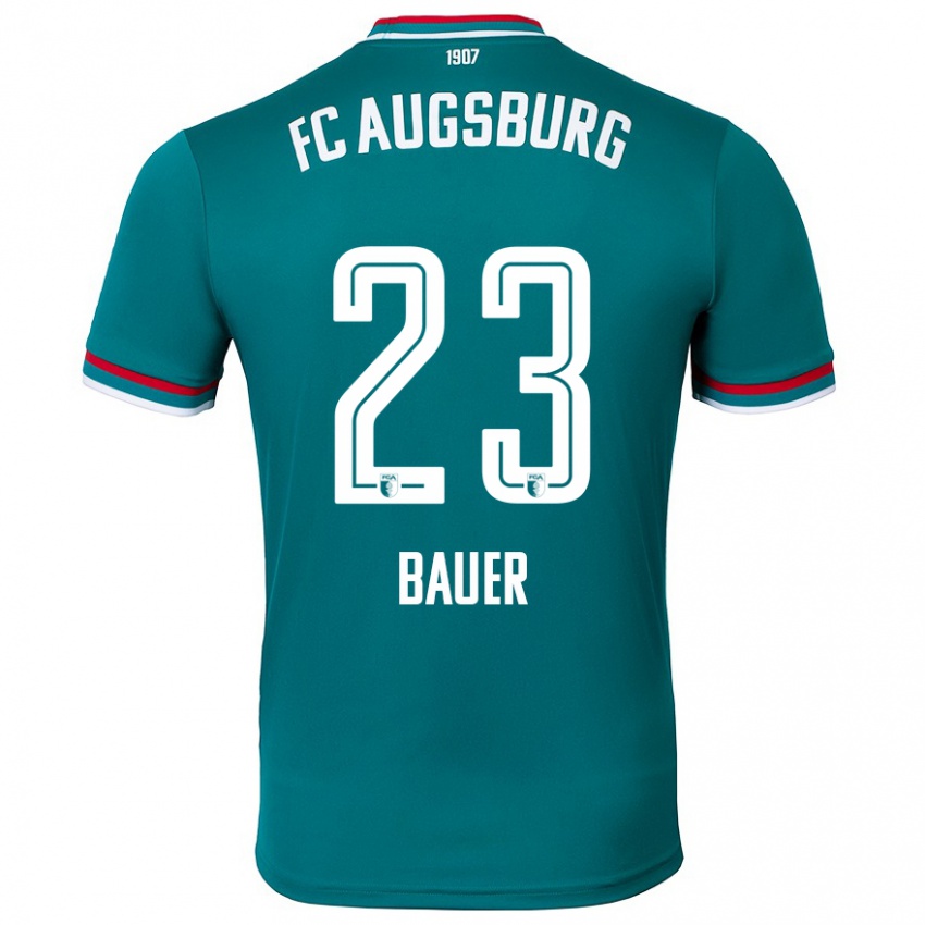 Hombre Camiseta Maximilian Bauer #23 Verde Oscuro 2ª Equipación 2024/25 La Camisa Argentina