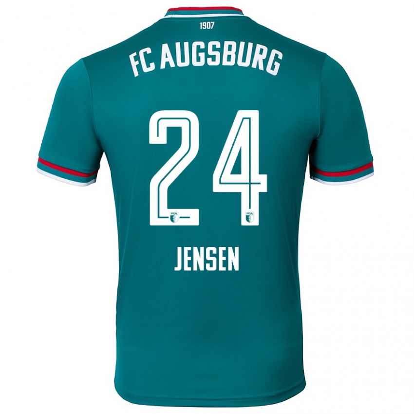 Hombre Camiseta Fredrik Jensen #24 Verde Oscuro 2ª Equipación 2024/25 La Camisa Argentina