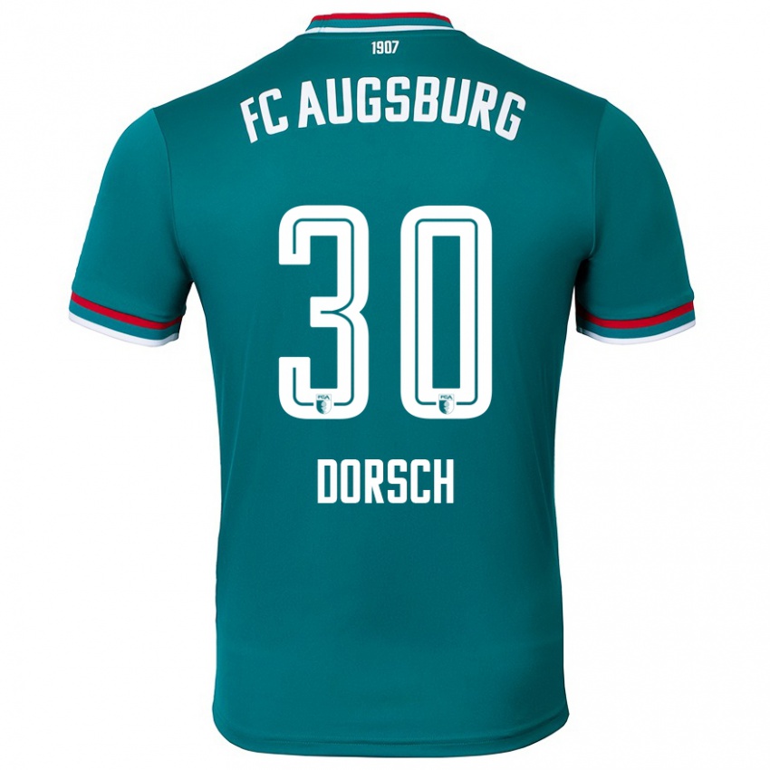 Hombre Camiseta Niklas Dorsch #30 Verde Oscuro 2ª Equipación 2024/25 La Camisa Argentina