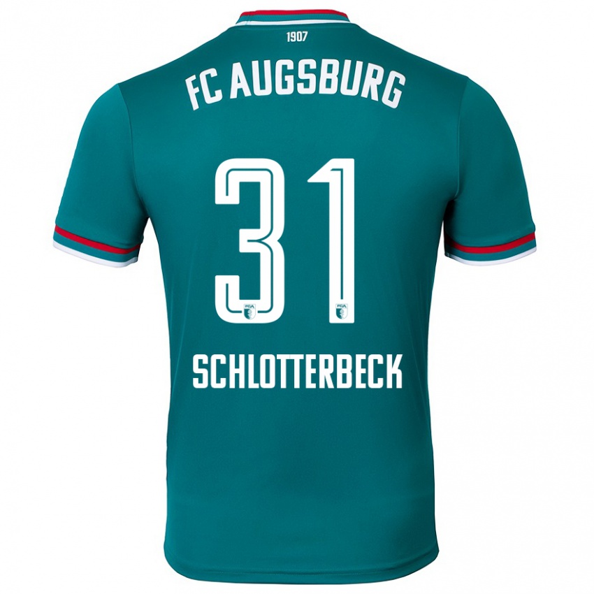 Hombre Camiseta Keven Schlotterbeck #31 Verde Oscuro 2ª Equipación 2024/25 La Camisa Argentina