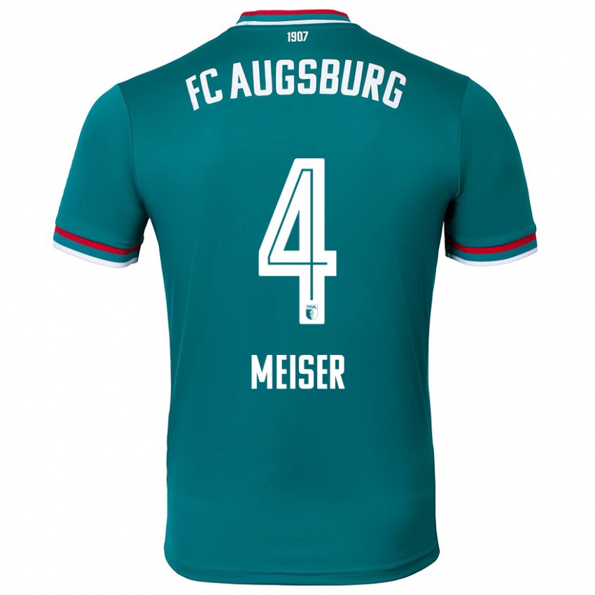 Hombre Camiseta Felix Meiser #4 Verde Oscuro 2ª Equipación 2024/25 La Camisa Argentina