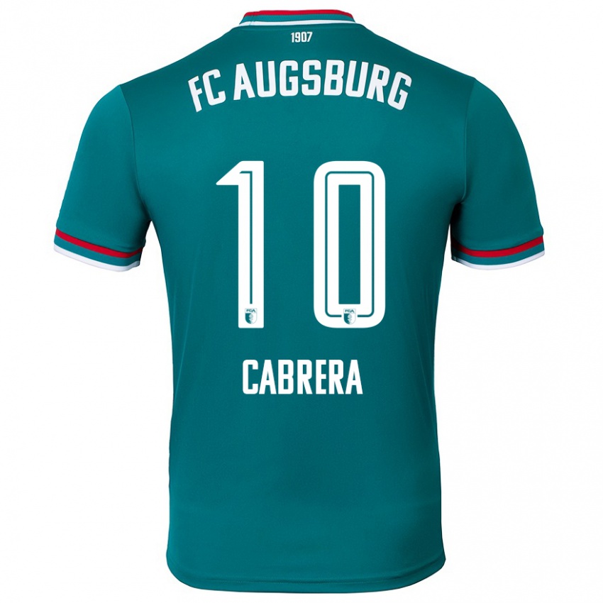 Hombre Camiseta Juan Cabrera #10 Verde Oscuro 2ª Equipación 2024/25 La Camisa Argentina