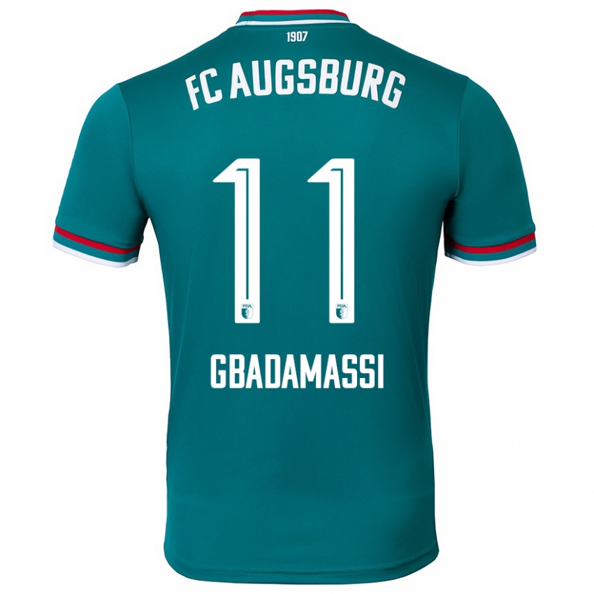 Hombre Camiseta Rayane Gbadamassi #11 Verde Oscuro 2ª Equipación 2024/25 La Camisa Argentina