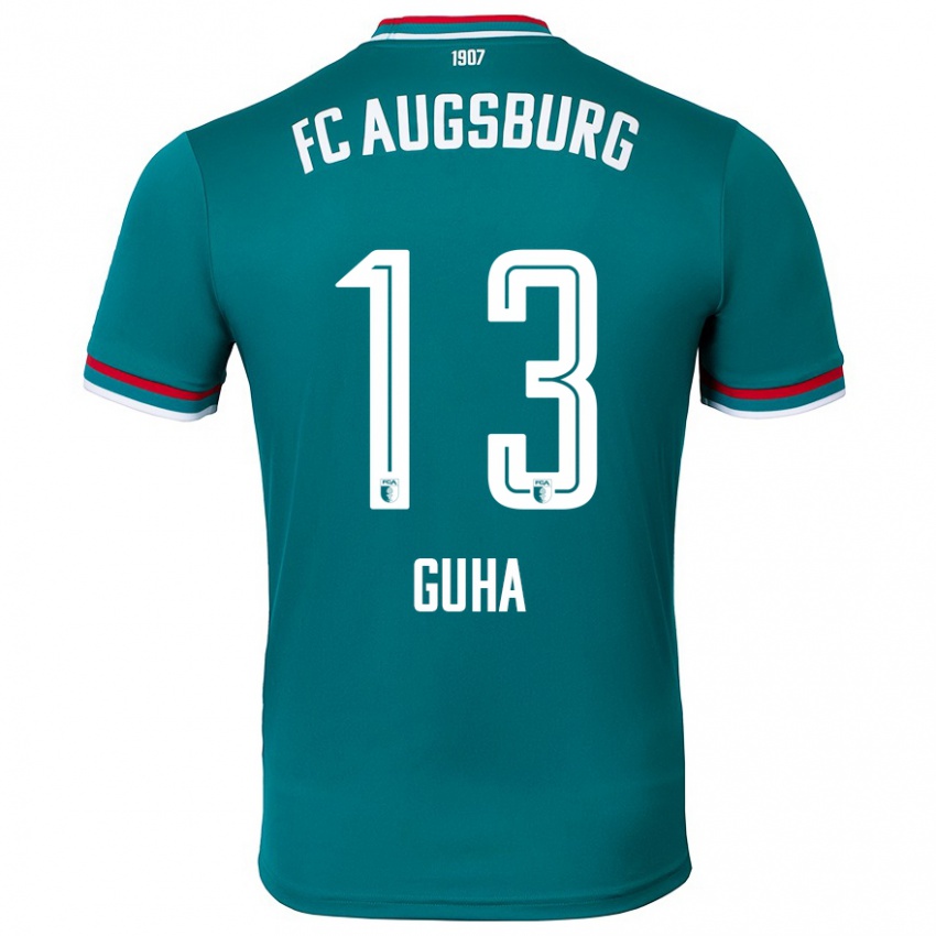 Hombre Camiseta Felix Guha #13 Verde Oscuro 2ª Equipación 2024/25 La Camisa Argentina