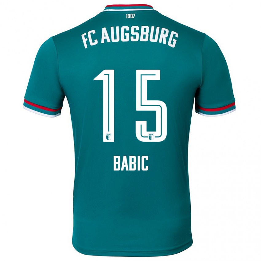 Hombre Camiseta David Babic #15 Verde Oscuro 2ª Equipación 2024/25 La Camisa Argentina