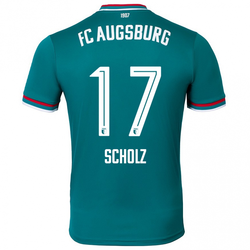 Hombre Camiseta Jerome Scholz #17 Verde Oscuro 2ª Equipación 2024/25 La Camisa Argentina