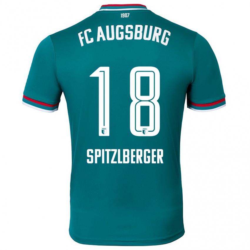 Hombre Camiseta Jordan Spitzlberger #18 Verde Oscuro 2ª Equipación 2024/25 La Camisa Argentina