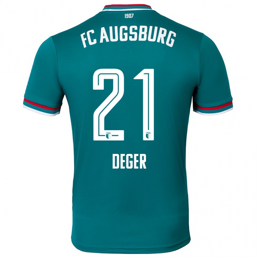 Hombre Camiseta David Deger #21 Verde Oscuro 2ª Equipación 2024/25 La Camisa Argentina