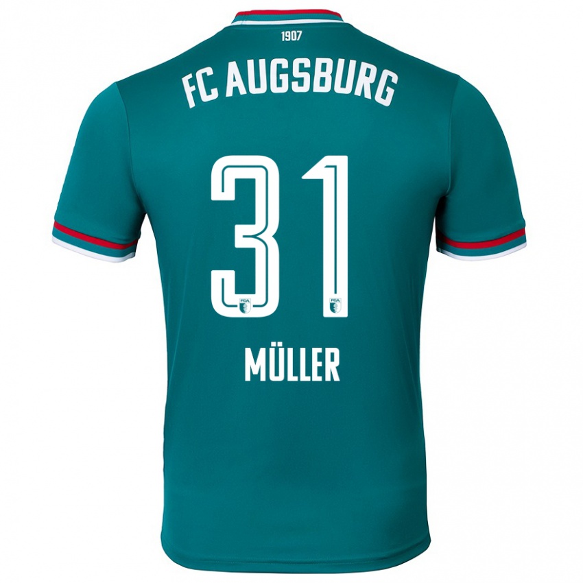 Hombre Camiseta Noah Müller #31 Verde Oscuro 2ª Equipación 2024/25 La Camisa Argentina