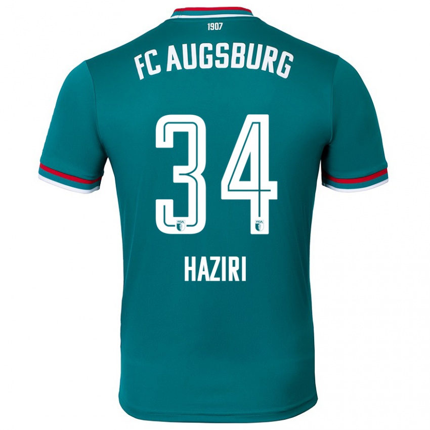 Hombre Camiseta Edi Haziri #34 Verde Oscuro 2ª Equipación 2024/25 La Camisa Argentina