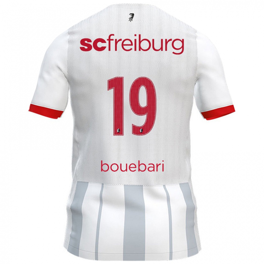 Hombre Camiseta Franci Bouebari #19 Blanco Gris 2ª Equipación 2024/25 La Camisa Argentina