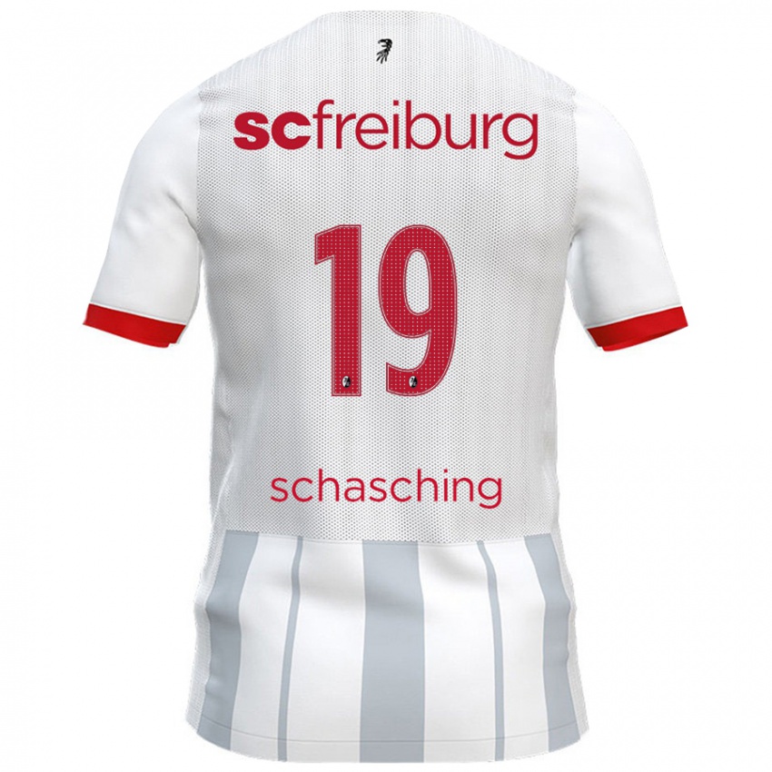 Hombre Camiseta Annabel Schasching #19 Blanco Gris 2ª Equipación 2024/25 La Camisa Argentina