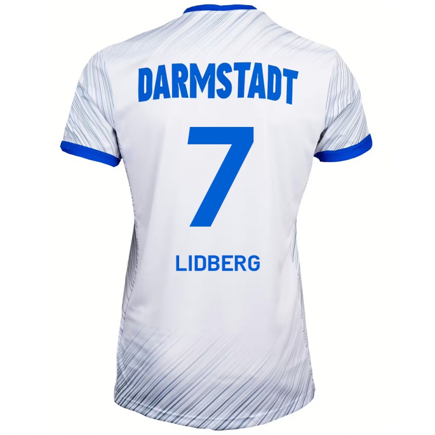 Hombre Camiseta Isac Lidberg #7 Blanco Azul 2ª Equipación 2024/25 La Camisa Argentina