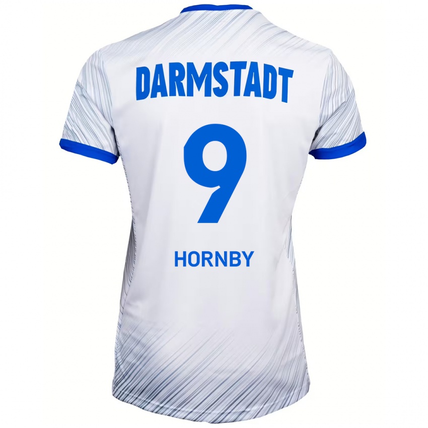 Hombre Camiseta Fraser Hornby #9 Blanco Azul 2ª Equipación 2024/25 La Camisa Argentina