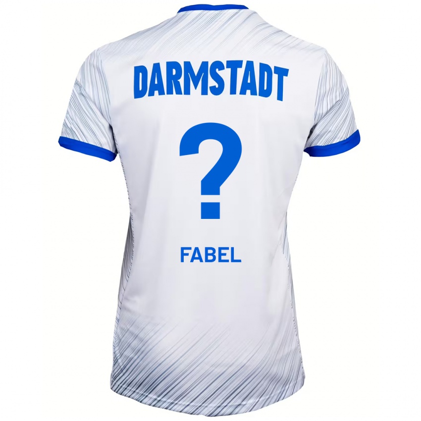 Hombre Camiseta Lukas Fabel #0 Blanco Azul 2ª Equipación 2024/25 La Camisa Argentina