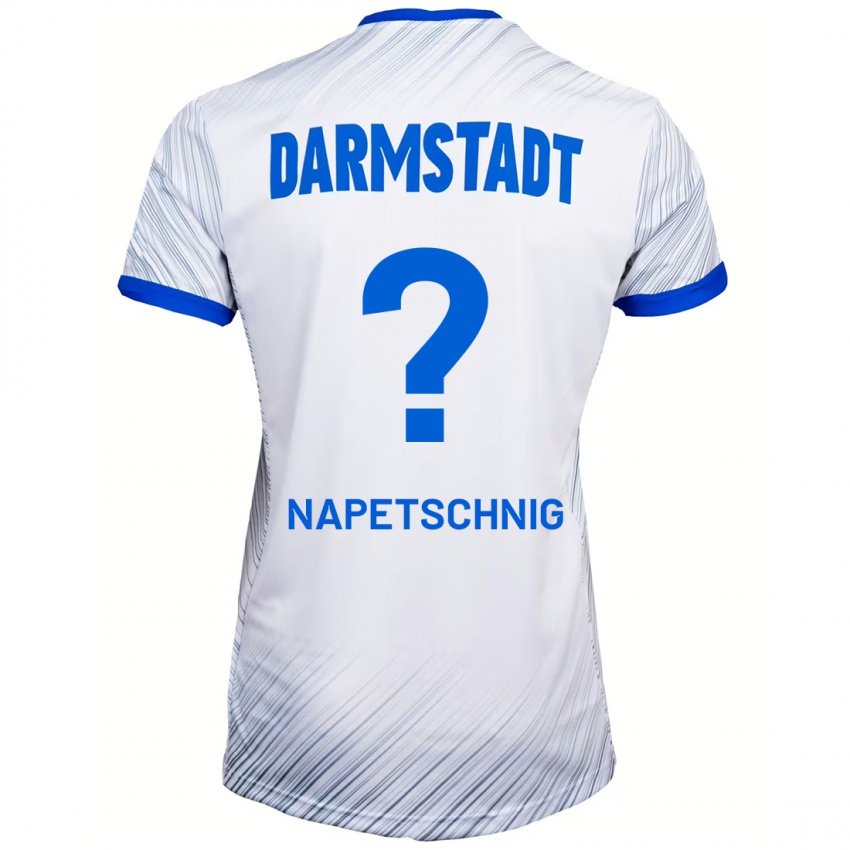 Hombre Camiseta Raphael Napetschnig #0 Blanco Azul 2ª Equipación 2024/25 La Camisa Argentina