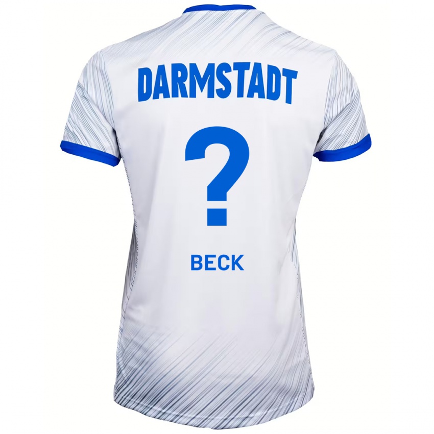 Hombre Camiseta Kerim Beck #0 Blanco Azul 2ª Equipación 2024/25 La Camisa Argentina