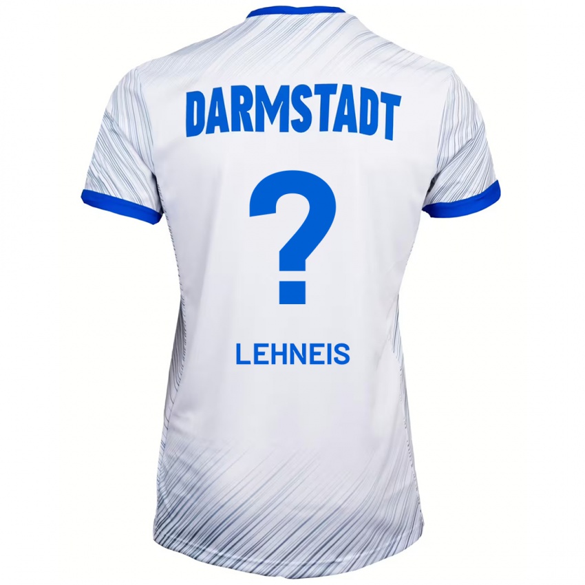 Hombre Camiseta Daniel Lehneis #0 Blanco Azul 2ª Equipación 2024/25 La Camisa Argentina