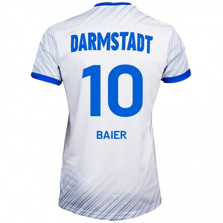 Hombre Camiseta Nico Baier #10 Blanco Azul 2ª Equipación 2024/25 La Camisa Argentina