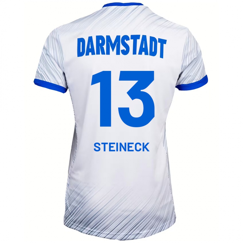 Hombre Camiseta Tom Steineck #13 Blanco Azul 2ª Equipación 2024/25 La Camisa Argentina