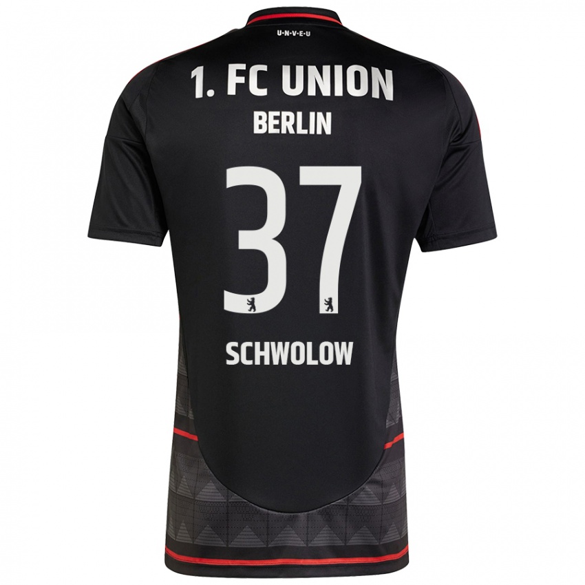 Hombre Camiseta Alexander Schwolow #37 Negro 2ª Equipación 2024/25 La Camisa Argentina