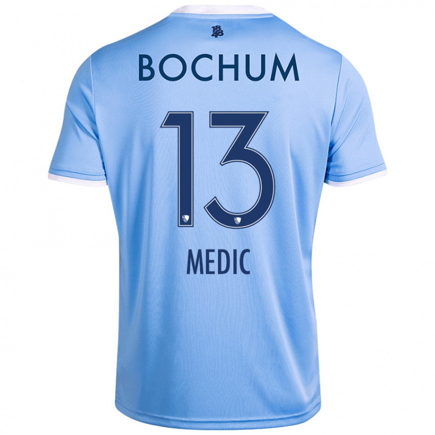 Hombre Camiseta Jakov Medic #13 Azul Cielo 2ª Equipación 2024/25 La Camisa Argentina