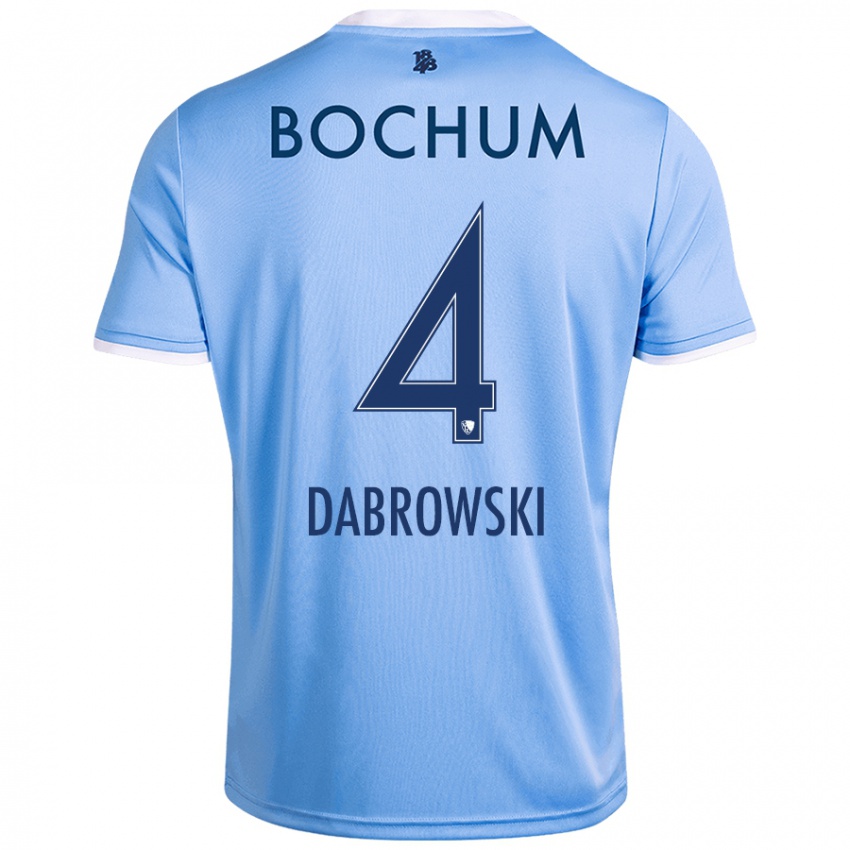 Hombre Camiseta Luc Dabrowski #4 Azul Cielo 2ª Equipación 2024/25 La Camisa Argentina