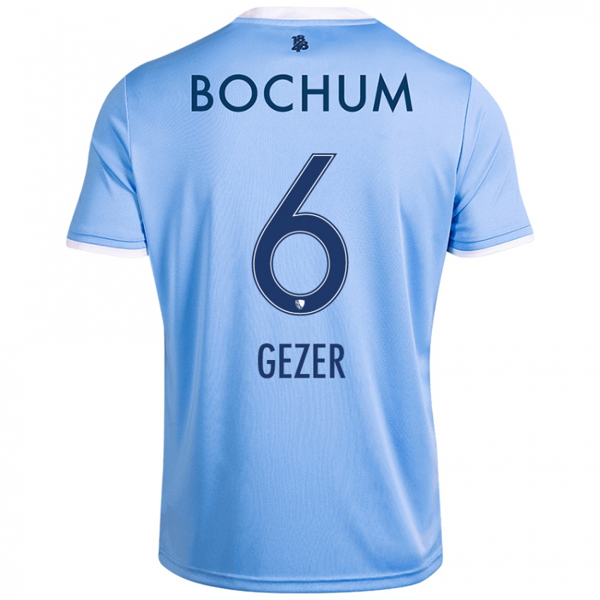 Hombre Camiseta Joel Gezer #6 Azul Cielo 2ª Equipación 2024/25 La Camisa Argentina