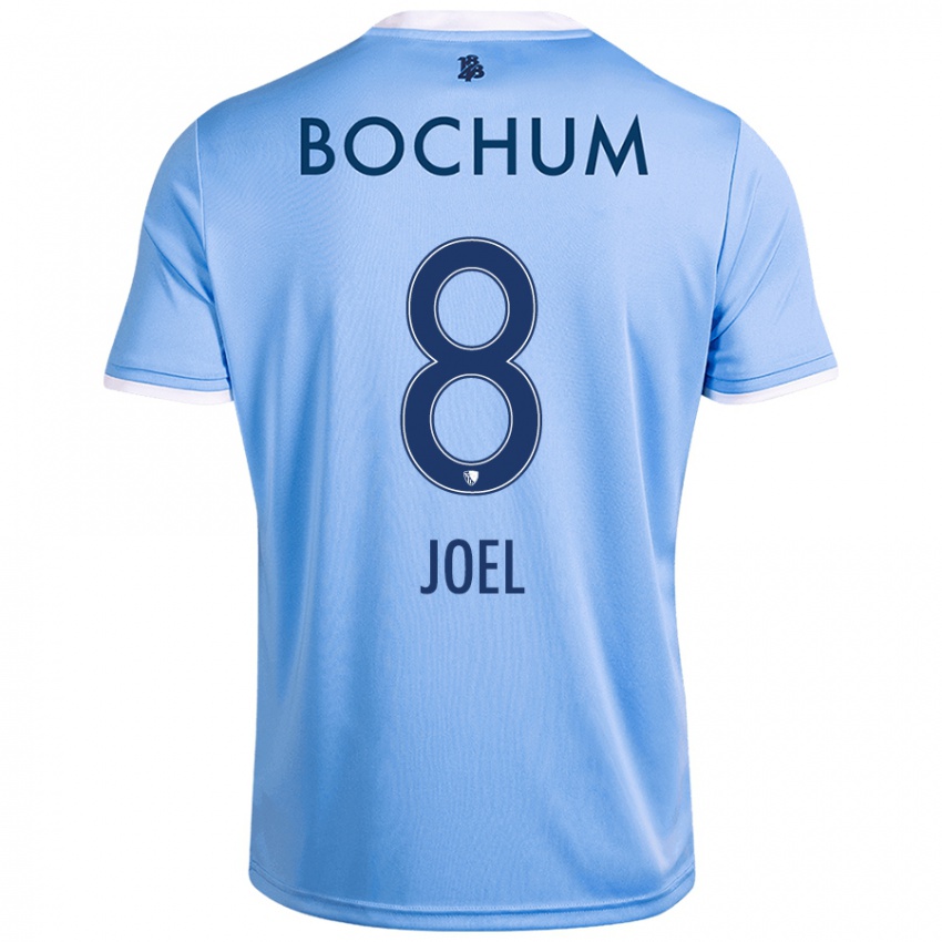 Hombre Camiseta Nico Joel #8 Azul Cielo 2ª Equipación 2024/25 La Camisa Argentina