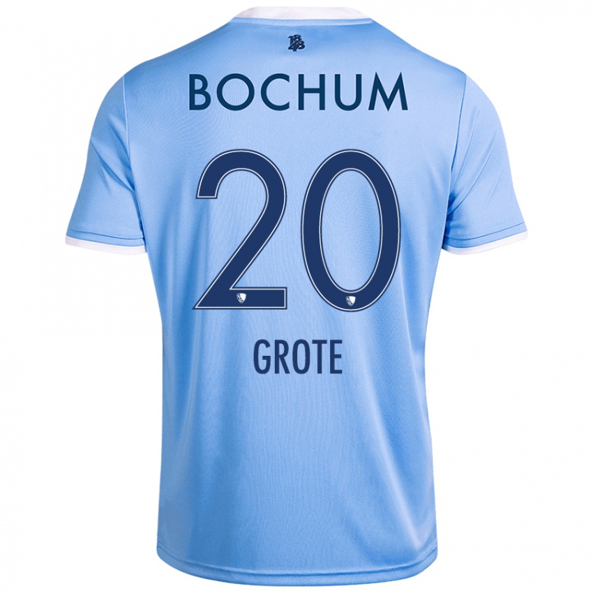 Hombre Camiseta Dennis Grote #20 Azul Cielo 2ª Equipación 2024/25 La Camisa Argentina