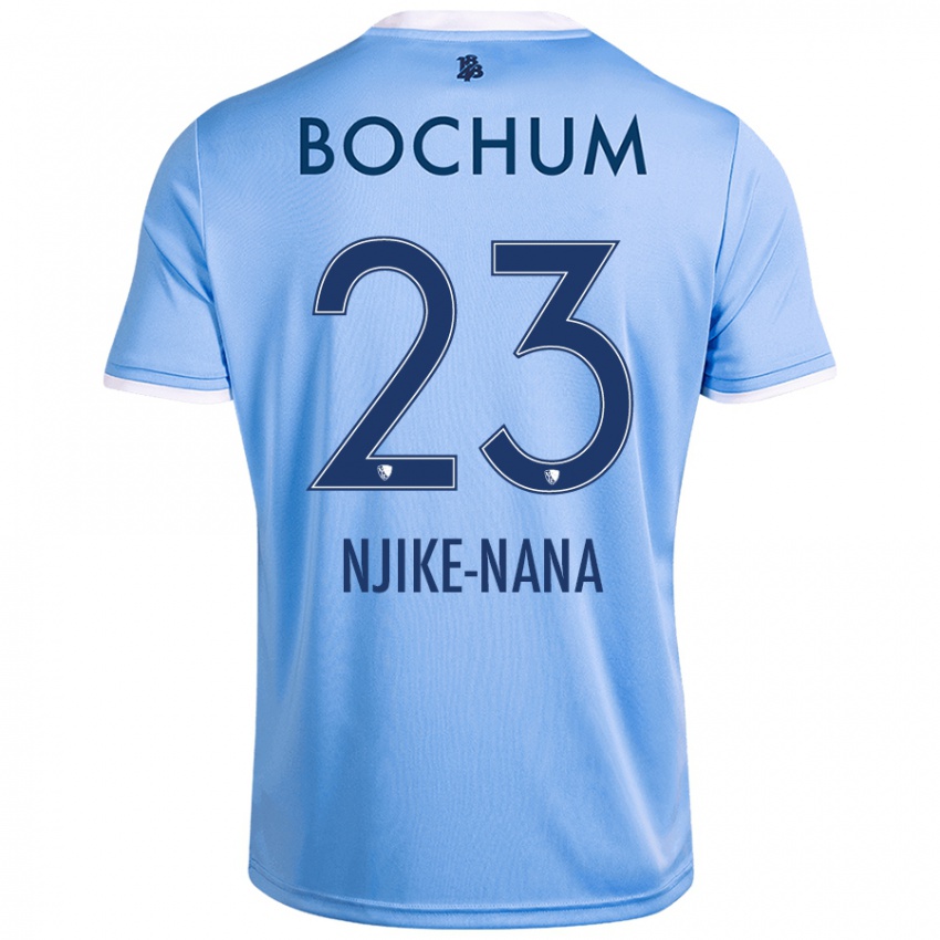 Hombre Camiseta Jean-Philippe Njike-Nana #23 Azul Cielo 2ª Equipación 2024/25 La Camisa Argentina