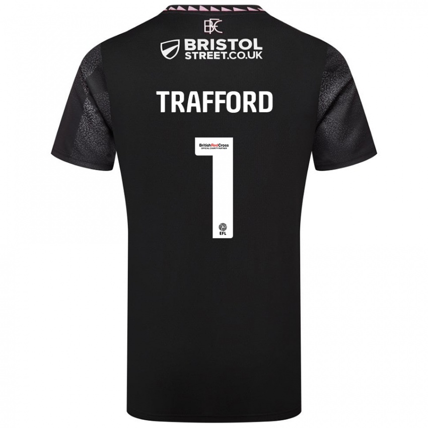 Hombre Camiseta James Trafford #1 Negro 2ª Equipación 2024/25 La Camisa Argentina