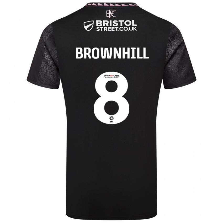 Hombre Camiseta Josh Brownhill #8 Negro 2ª Equipación 2024/25 La Camisa Argentina