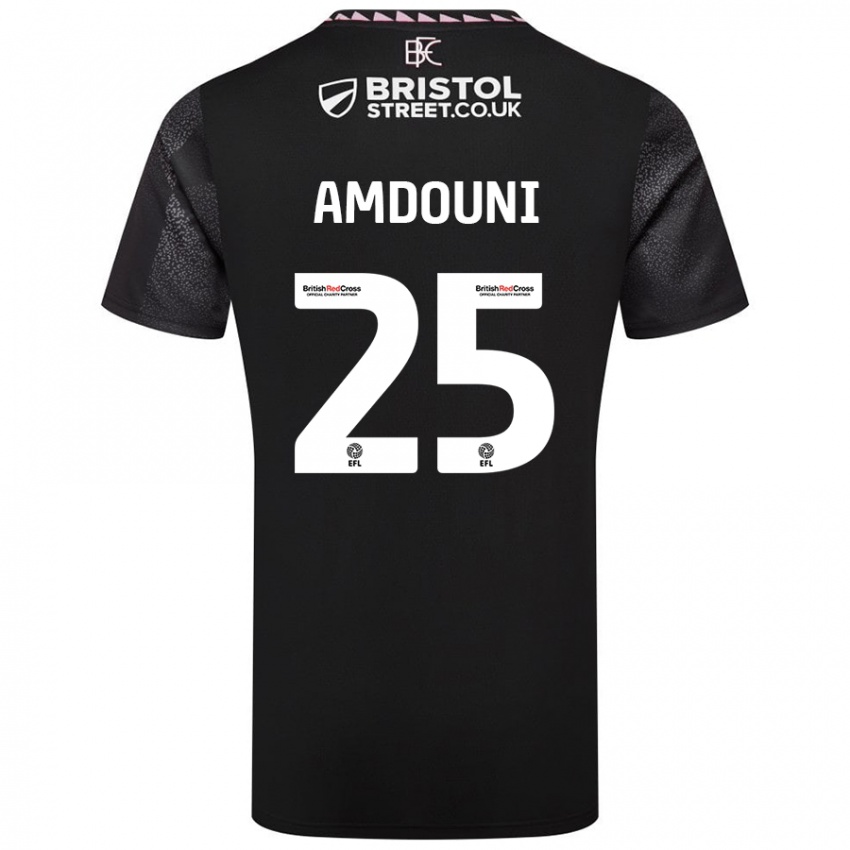 Hombre Camiseta Zeki Amdouni #25 Negro 2ª Equipación 2024/25 La Camisa Argentina