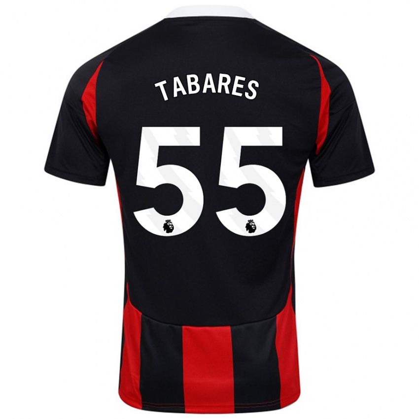 Hombre Camiseta Samuel Tabares #55 Negro Rojo 2ª Equipación 2024/25 La Camisa Argentina